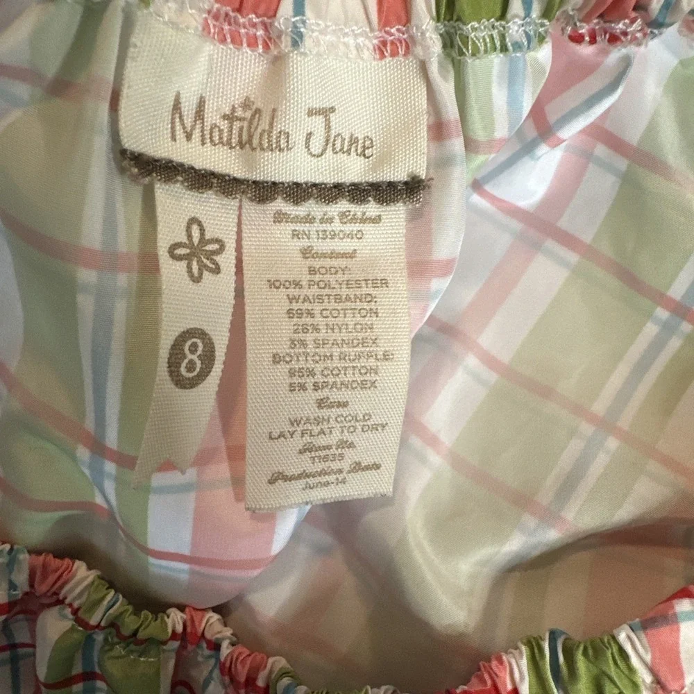 Matilda Jane Shirt Tunic‎ Top Tied with a Bow Peasant Secret Fields Girls Sz 8